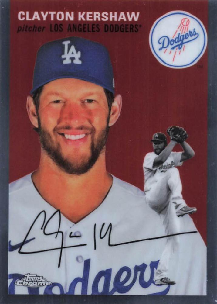 #295 Clayton Kershaw - Los Angeles Dodgers - 2023 Topps Chrome Platinum Anniversary Baseball