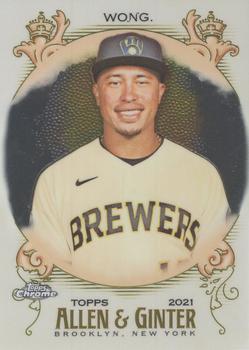 #295 Kolten Wong - Milwaukee Brewers - 2021 Topps Allen & Ginter Chrome Baseball