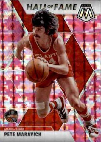 #295 Pete Maravich - Atlanta Hawks - 2019-20 Panini Mosaic - Camo Pink Basketball
