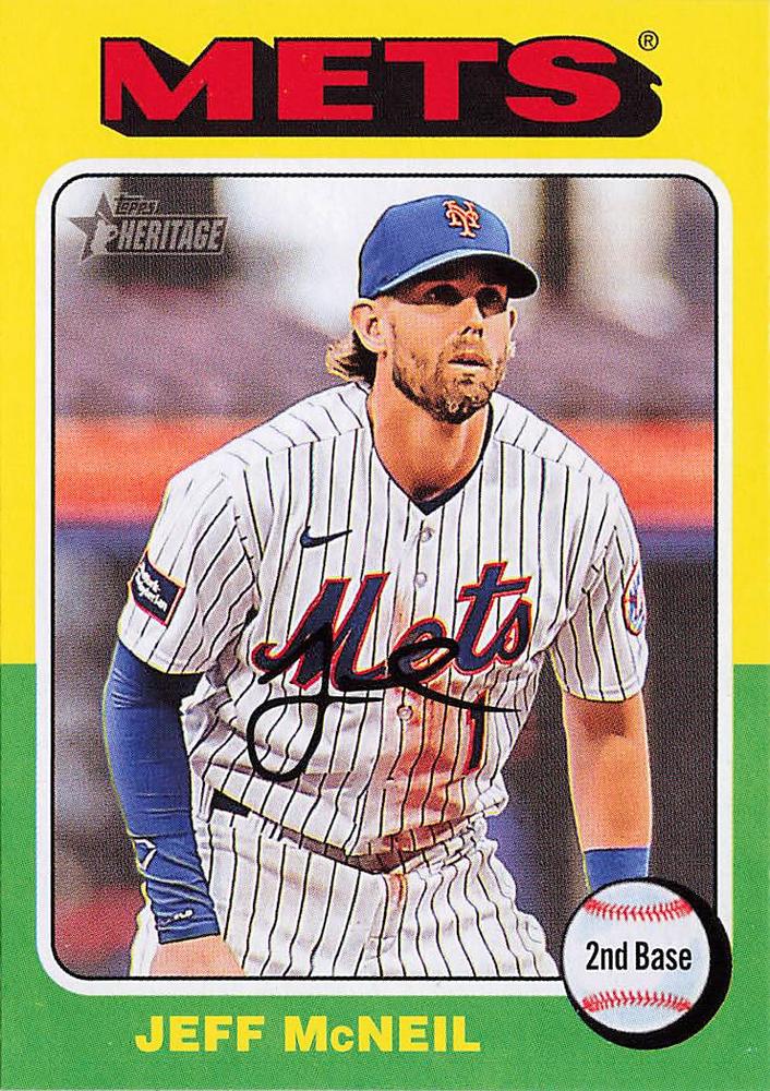 #295 Jeff McNeil - New York Mets - 2024 Topps Heritage Baseball