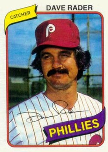 #296 Dave Rader - Philadelphia Phillies - 1980 Topps Baseball