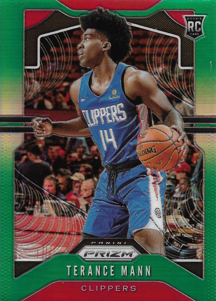 #296 Terance Mann - Los Angeles Clippers - 2019-20 Panini Prizm - Prizms Green Basketball