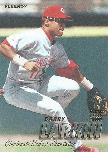 #296 Barry Larkin - Cincinnati Reds - 1997 Fleer Baseball