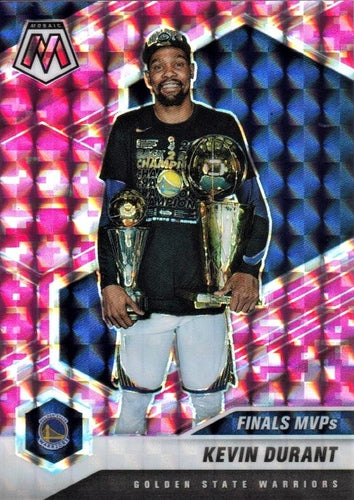 #296 Kevin Durant - Golden State Warriors - 2020-21 Panini Mosaic - Mosaic Camo Pink Basketball