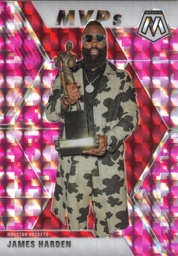 #296 James Harden - Houston Rockets - 2019-20 Panini Mosaic - Camo Pink Basketball