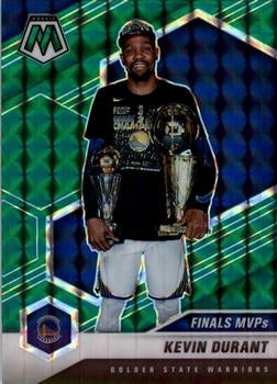 #296 Kevin Durant - Golden State Warriors - 2020-21 Panini Mosaic - Mosaic Green Basketball