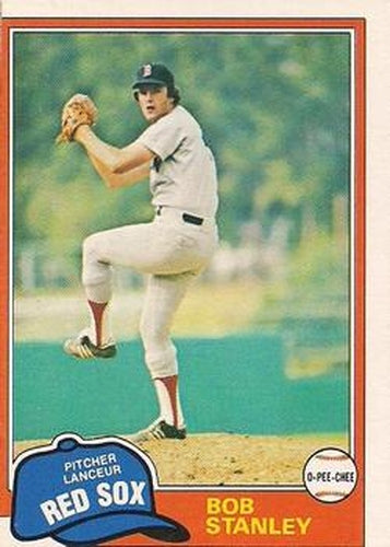 #296 Bob Stanley - Boston Red Sox - 1981 O-Pee-Chee - Gray Back Baseball