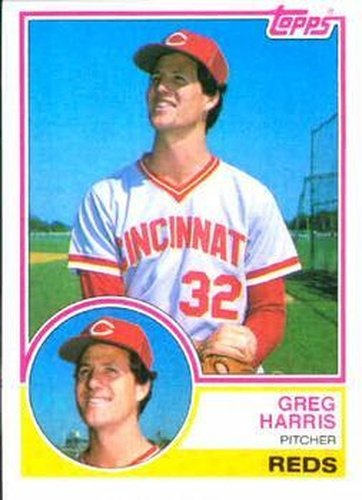 #296 Greg Harris - Cincinnati Reds - 1983 Topps Baseball