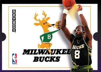 #296 Moses Malone - Milwaukee Bucks - 1992-93 SkyBox Basketball