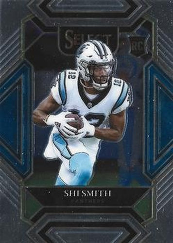 #296 Shi Smith - Carolina Panthers - 2021 Panini Select - Black and Gold Prizm Die Cut Football