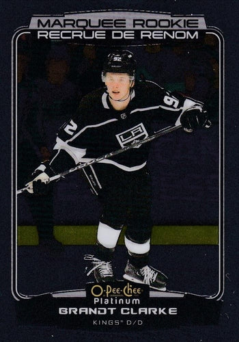 #296 Brandt Clarke - Los Angeles Kings - 2022-23 O-Pee-Chee Platinum Hockey