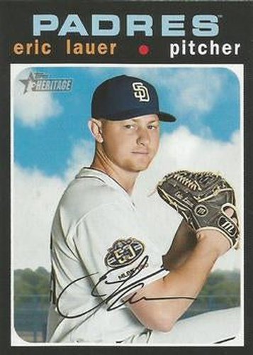 #296 Eric Lauer - San Diego Padres - 2020 Topps Heritage Baseball