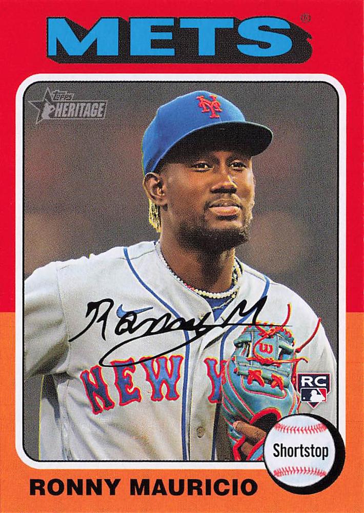 #296 Ronny Mauricio - New York Mets - 2024 Topps Heritage Baseball