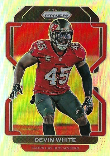 #296 Devin White - Tampa Bay Buccaneers - 2021 Panini Prizm - Silver Football