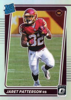 #297 Jaret Patterson - Washington Football Team - 2021 Donruss Optic - Holo Football