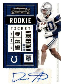 #297 Darius Anderson - Indianapolis Colts - 2020 Panini Contenders Football