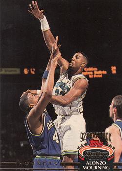 #297 Alonzo Mourning - Charlotte Hornets - 1992-93 Stadium Club Basketball