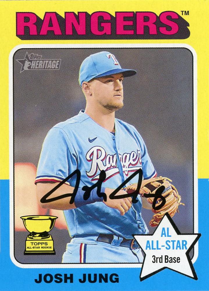 #298 Josh Jung, - Texas Rangers - 2024 Topps Heritage Baseball