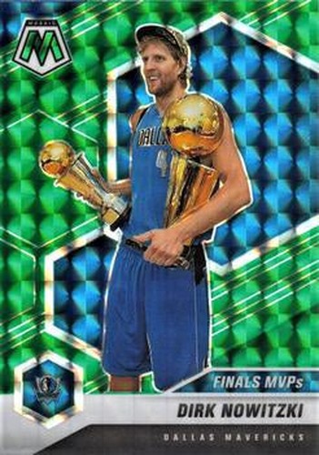 #298 Dirk Nowitzki - Dallas Mavericks - 2020-21 Panini Mosaic - Mosaic Green Basketball
