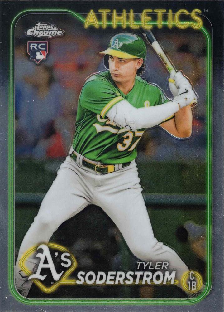 #298 Tyler Soderstrom - Oakland Athletics - 2024 Topps Chrome Baseball