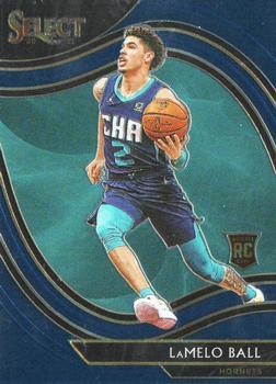 #298 LaMelo Ball - Charlotte Hornets - 2020-21 Panini Select - Blue Basketball
