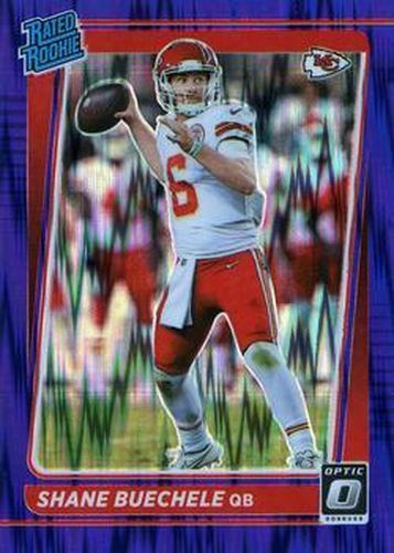 #298 Shane Buechele - Kansas City Chiefs - 2021 Donruss Optic - Purple Shock Football
