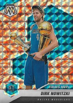 #298 Dirk Nowitzki - Dallas Mavericks - 2020-21 Panini Mosaic - Mosaic Reactive Orange Basketball