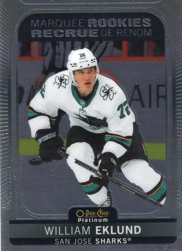 #298 William Eklund - San Jose Sharks - 2021-22 O-Pee-Chee Platinum Hockey