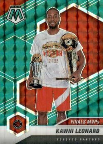 #299 Kawhi Leonard - Toronto Raptors - 2020-21 Panini Mosaic - Mosaic Green Basketball