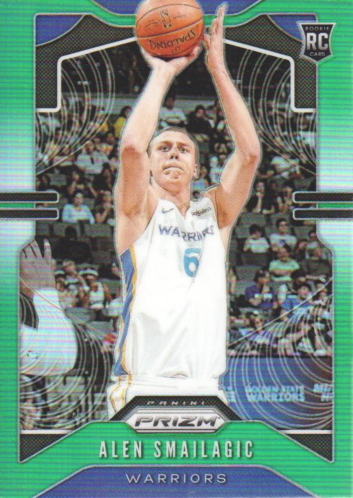 #299 Alen Smailagic - Golden State Warriors - 2019-20 Panini Prizm - Prizms Green Basketball