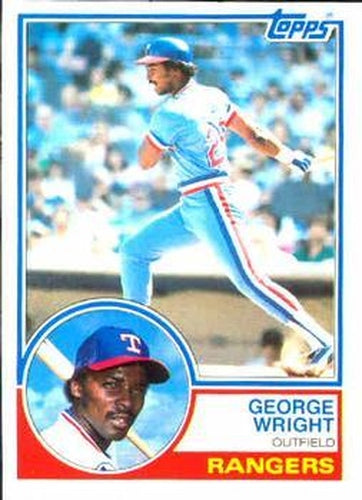 #299 George Wright - Texas Rangers - 1983 Topps Baseball