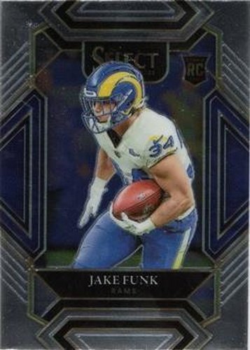 #299 Jake Funk - Los Angeles Rams - 2021 Panini Select - Black and Gold Prizm Die Cut Football