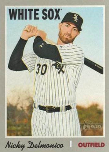 #299 Nicky Delmonico - Chicago White Sox - 2019 Topps Heritage Baseball