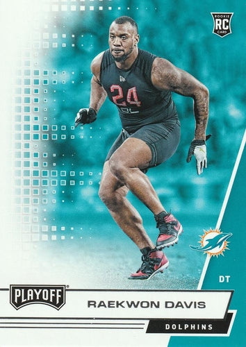 #299 Raekwon Davis - Miami Dolphins - 2020 Panini Playoff Football