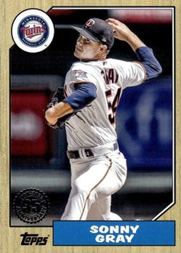 #87TBU-29 Sonny Gray - Minnesota Twins - 2022 Topps Update - 1987 Topps Baseball 35th Anniversary Baseball