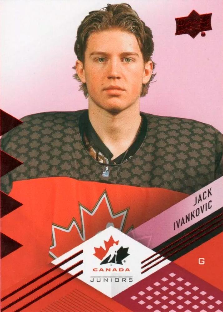 #29 Jack Ivankovic - Canada - 2024 Upper Deck Team Canada Juniors - Red Foil Hockey