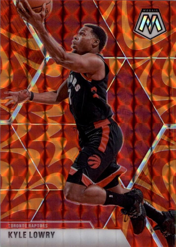 #29 Kyle Lowry - Toronto Raptors - 2019-20 Panini Mosaic - Reactive Orange Basketball
