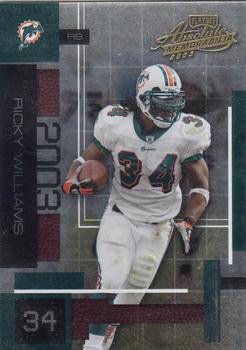#29 Ricky Williams - Miami Dolphins - 2003 Playoff Absolute Memorabilia Football