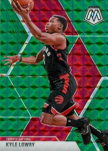 #29 Kyle Lowry - Toronto Raptors - 2019-20 Panini Mosaic - Green Prizm Basketball