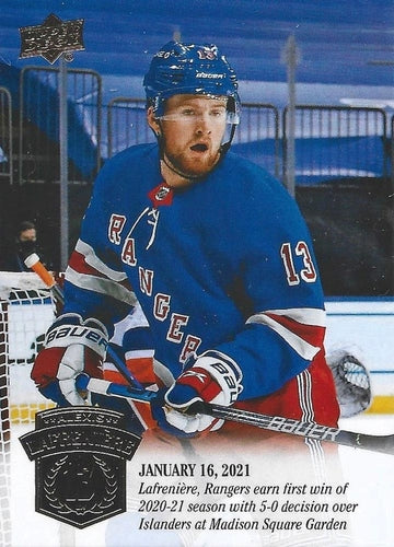 #29 Alexis Lafreniere - New York Rangers - 2020-21 Upper Deck Alexis Lafreniere Collection Hockey