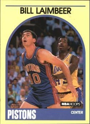 #29 Bill Laimbeer - Detroit Pistons - 1989-90 Hoops Superstars Basketball