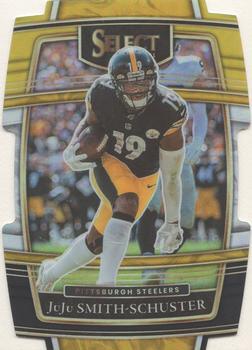 #29 JuJu Smith-Schuster - Pittsburgh Steelers - 2021 Panini Select - Black and Gold Prizm Die Cut Football