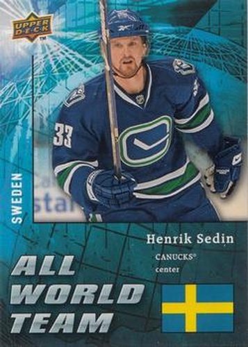 #AW29 Henrik Sedin - Vancouver Canucks - 2009-10 Upper Deck - All World Team Hockey
