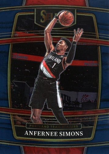 #29 Anfernee Simons - Portland Trail Blazers - 2021-22 Panini Select - Blue Basketball
