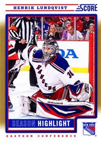 #29 Henrik Lundqvist - New York Rangers - 2012-13 Score - Gold Rush Hockey