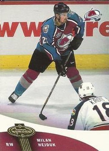 #29 Milan Hejduk - Colorado Avalanche - 2000-01 Upper Deck Heroes Hockey
