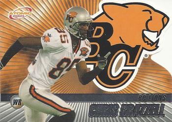 #2 Chris Brazzell - British Columbia Lions - 2003 Pacific Atomic CFL Football