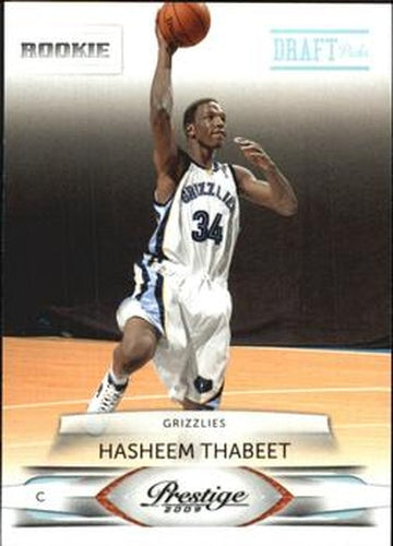 #152 Hasheem Thabeet - Memphis Grizzlies - 2009-10 Panini Prestige - Draft Picks Light Blue Basketball