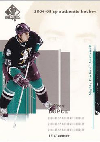 #2 Joffrey Lupul - Anaheim Mighty Ducks - 2004-05 SP Authentic Hockey