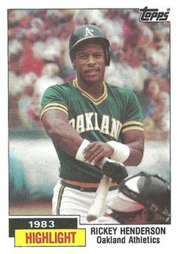 #2 Rickey Henderson - Oakland Athletics - 1984 Topps Baseball